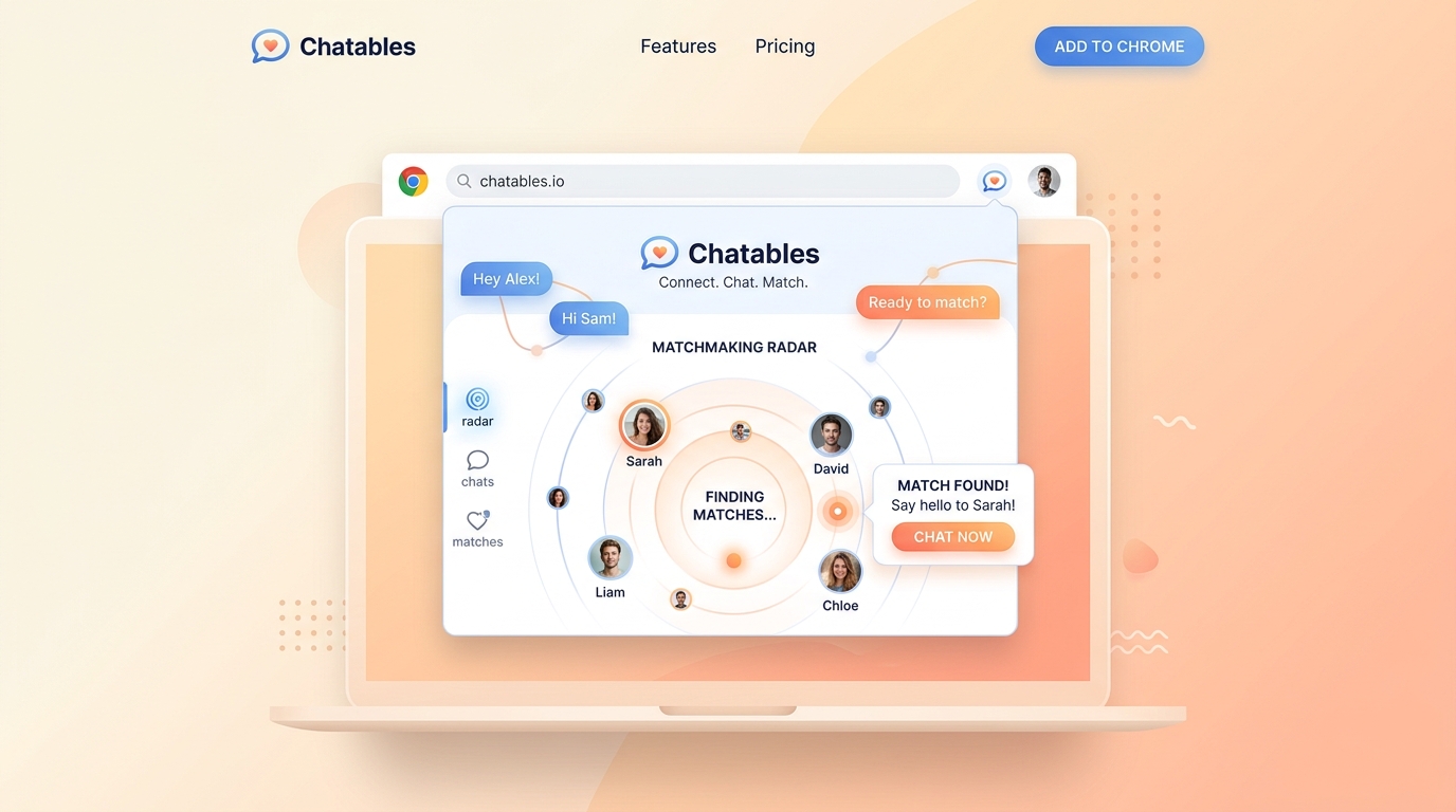 Chatables Chrome Extension Radar Interface